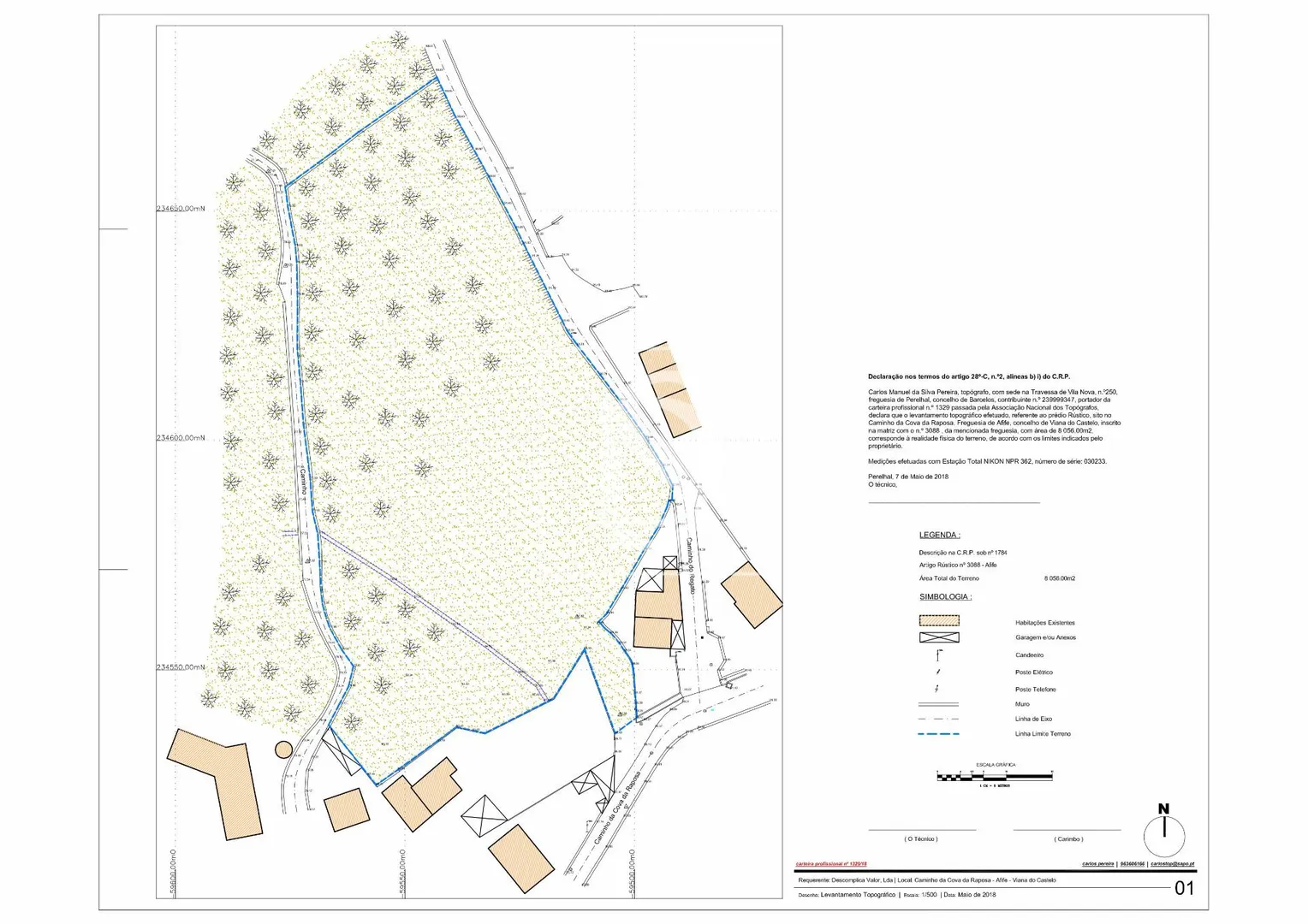 Terreno para 6 lotes  em Afife