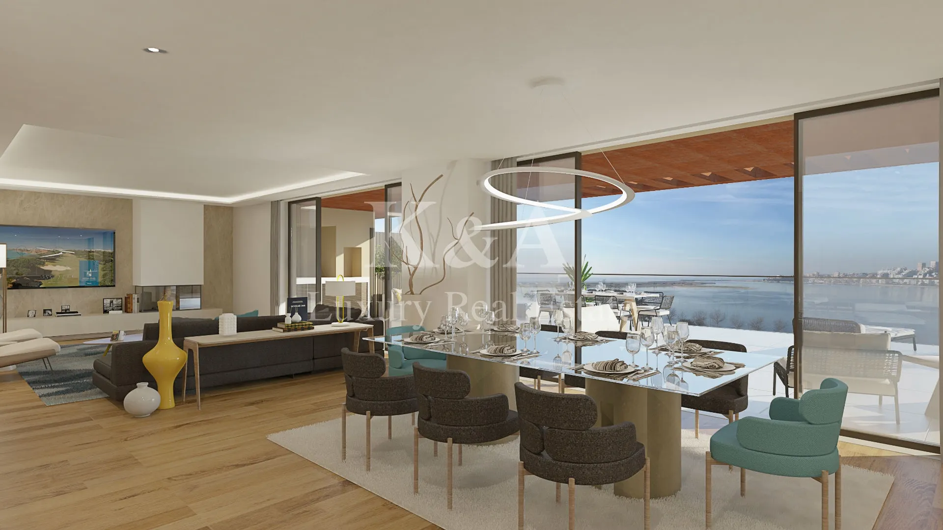 Apartment with river and sea views