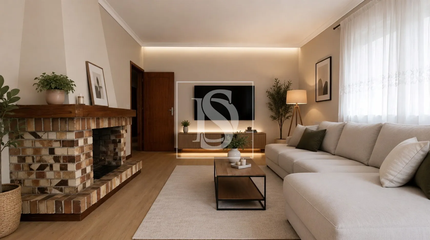 Apartamento T3 em Darque com muito espaço, 3 varandas e sótão