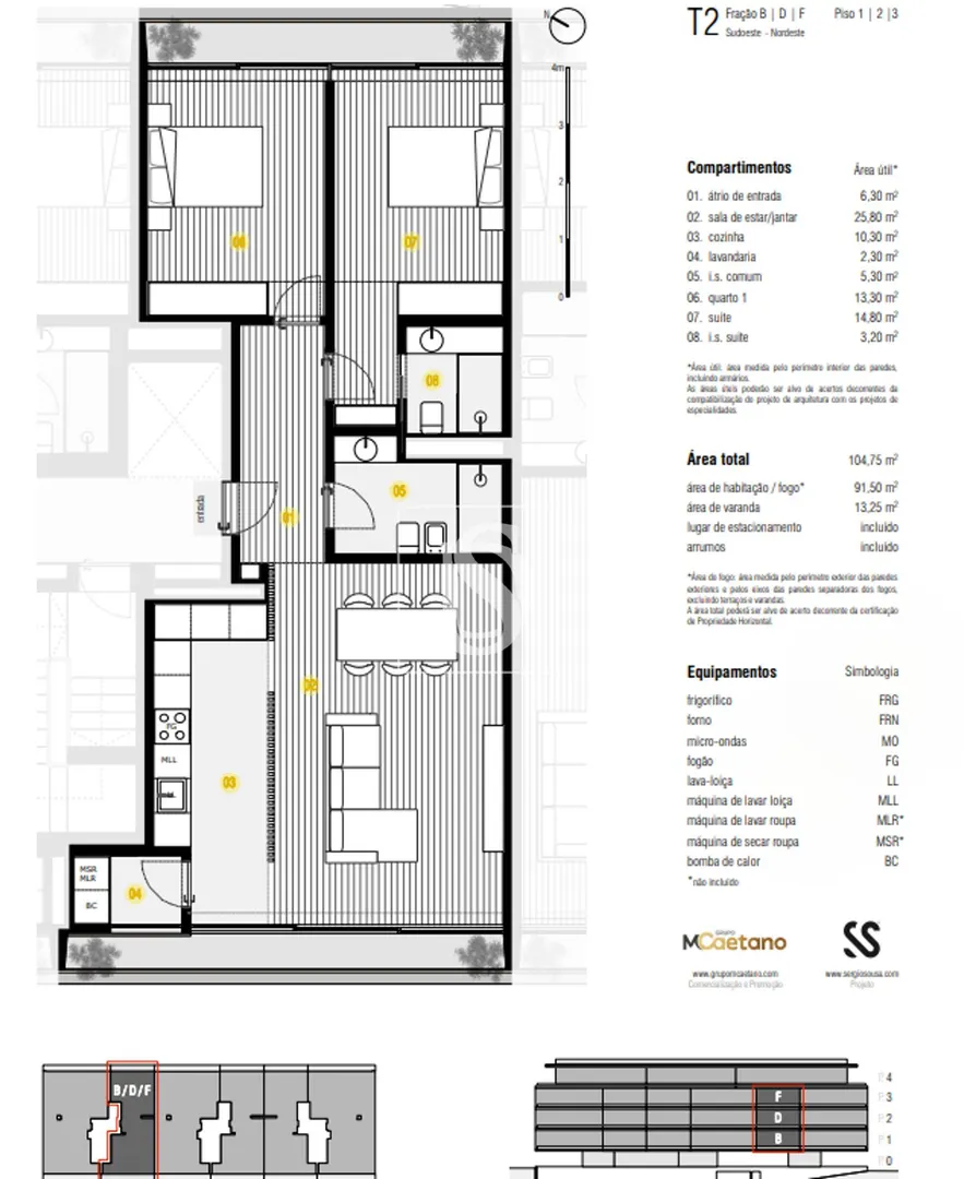 APARTAMENTO T2 - SECA DO BACALHAU C/VISTA DE MAR