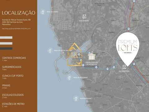 Apartamento T1, Ultimo piso com terraço, Metro , Matosinhos