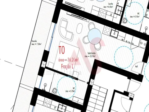 Wohnungen T0 im Bau im Zentrum von Freamunde