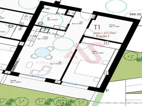 1+1 Bedroom Apartments Under Construction in the Center of Freamunde