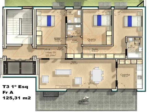 Apartamento T3 - São Martinho do Bispo - Coimbra/Venda