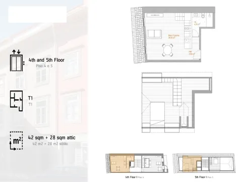 Appartement Studio Duplex