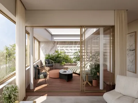 Apartamento de 3 dormitorios con terraza en Foz Villas, en Foz do Douro