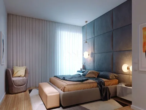 Apartamento de un dormitorio con balcón y garaje en Antas, Oporto