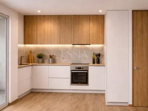 Appartement 2 Chambres avec balcon et garage à Custóias