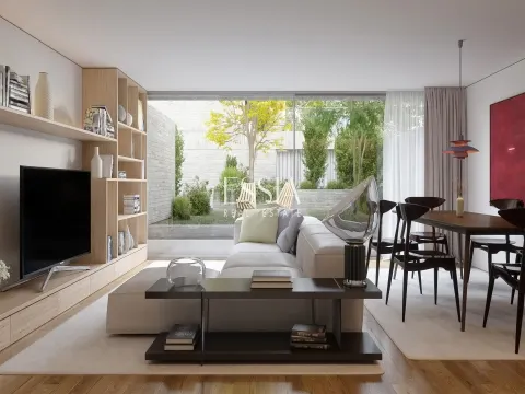 Apartamento T2 com Jardim no Condomínio Bairro dos Músicos