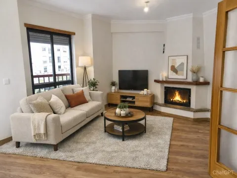 Apartamento T3 em bom estado com suite, Arrecadação - Serra das Minas/Rio de Mouro