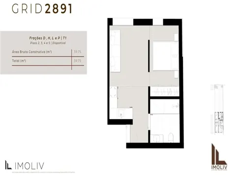 Wohnung 0+1/2 Schlafzimmer