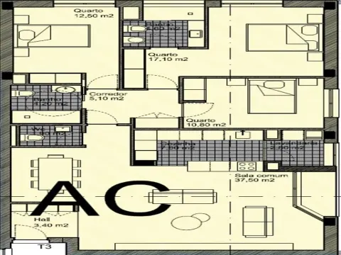 Apartamento T3 NOVO com varanda a 15min do Polo Universitário do S João