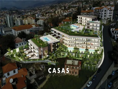 APARTAMENTO T2 DE LUXO C/PISCINA E JARDIM PRIVADO NO CENTRO DO FUNCHAL