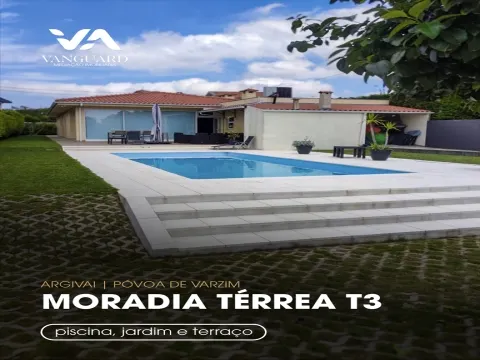 Moradia Térrea T3 com Piscina &#124; Argivai &#124; Póvoa de Varzim