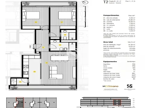 APARTAMENTO T2 - SECA DO BACALHAU C/VISTA DE MAR