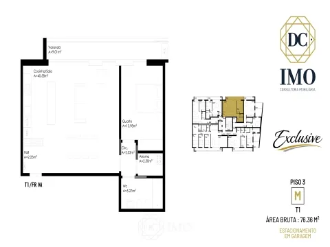 Apartamento T1 com Varanda e Garagem em Tondela | Edifício Exclusive