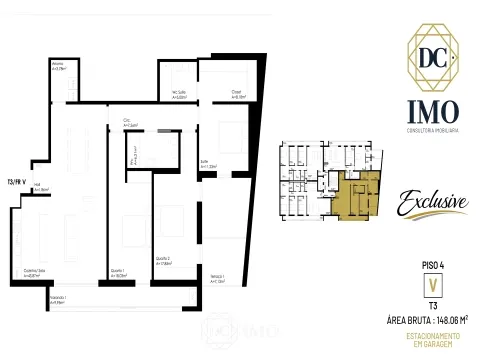 Apartamento T3 com varanda em Tondela | Edifício Exclusive
