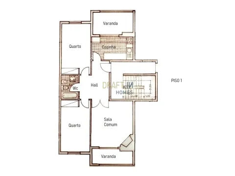 Piso de 2 dormitorios en Alcabideche, Cascais.