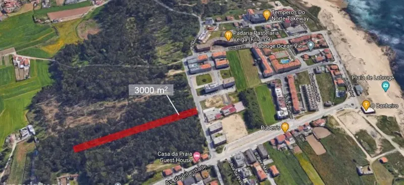 Terreno com 3.000 m² - 2ª Linha de Mar | Labruge, Vila do Conde