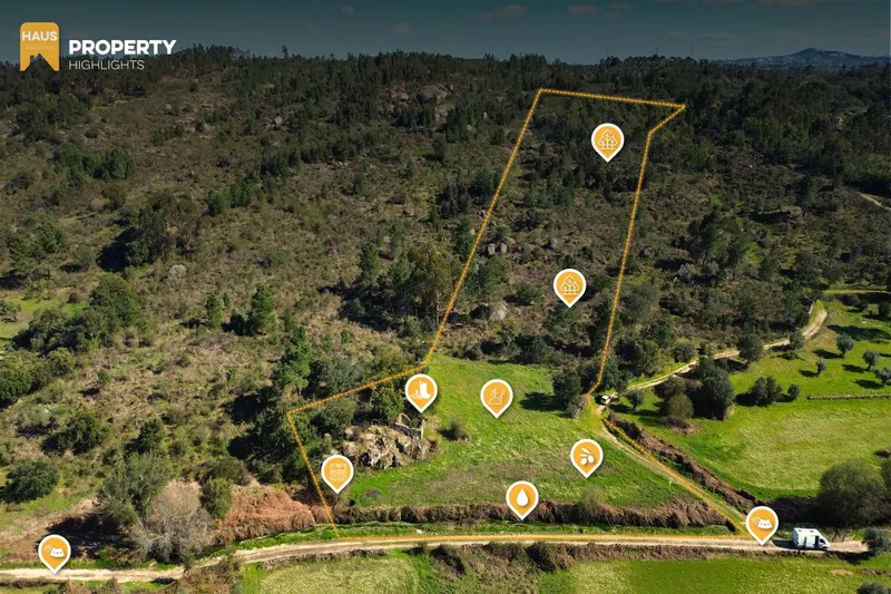 Terreno 1.1ha com Ruína e Vale Fértil | Cafede, Castelo Branco