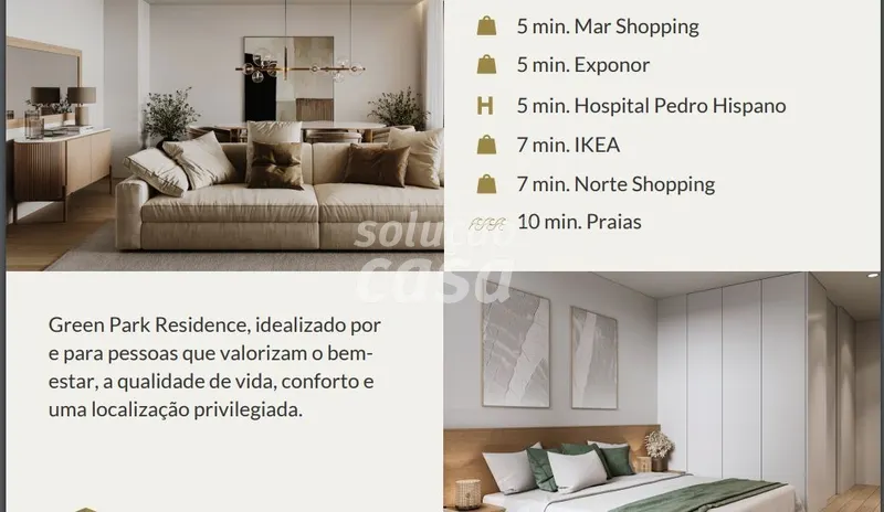 T2 Novo Empreendimento Green Park em Matosinhos a 10 Minutos da Praia e do Aeroporto!